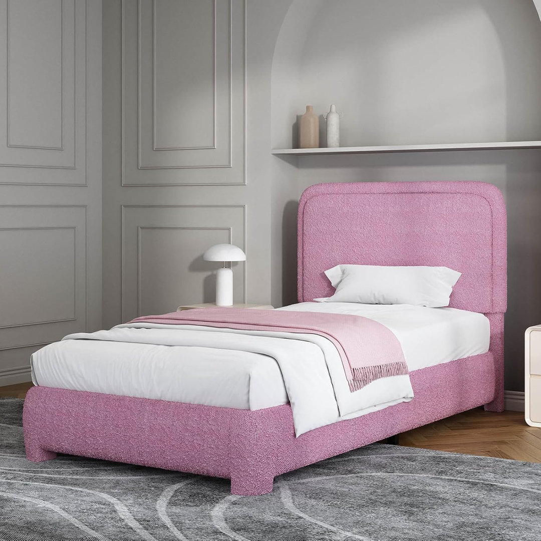Bensu Boucle Upholstered Platform Bed